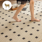 Machine-woven carpet made from pure natural wool! A high-quality item that you can use for a long time (Black Stone Apartment)